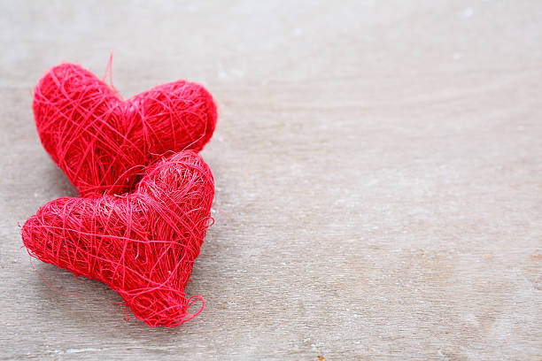 istock Valentines Day background with two red hearts 461994959