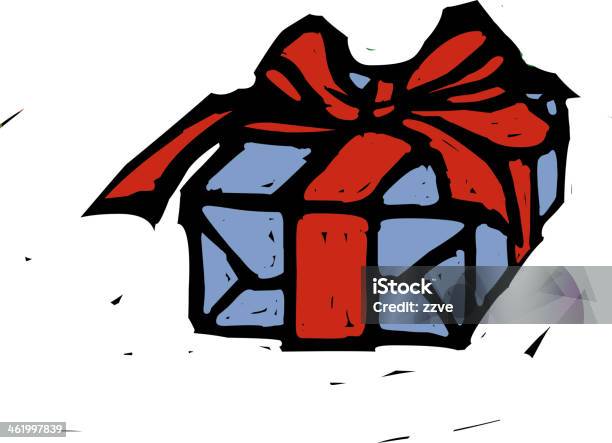 Scatola Regalo È Posizionato - Immagini vettoriali stock e altre immagini di Carta da regalo - Carta da regalo, Clip art, Confezione