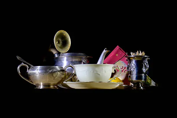 Photo of Silver teapot with wooden handle