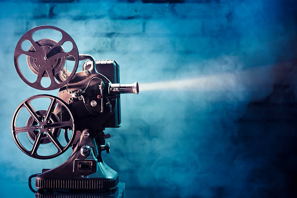 Photo of an old movie projector stock photo