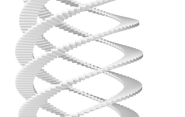 istock Spiral stairs isolated on white background. 3d illustration 461999129