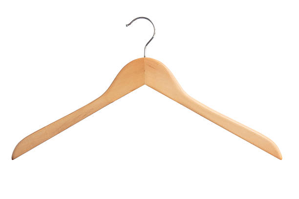 istock Wood coat hanger on whitedbackground 462006289