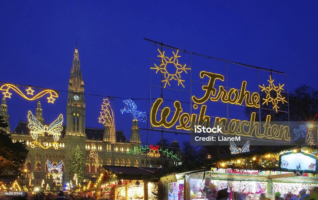 Vienna christmas market Vienna, the christmas market Vienna - Austria Stock Photo