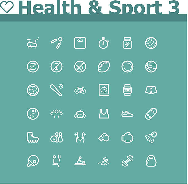 illustrations, cliparts, dessins animés et icônes de ensemble d'icônes de soins de santé et de sport style - foot massage