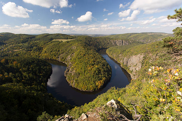 istock Meander of Vltava river 462030723