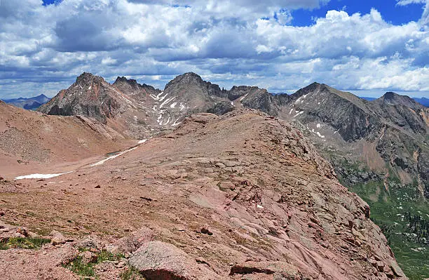 Photo of Summit view from Colorado 14er of the Rocky Mountains, USA