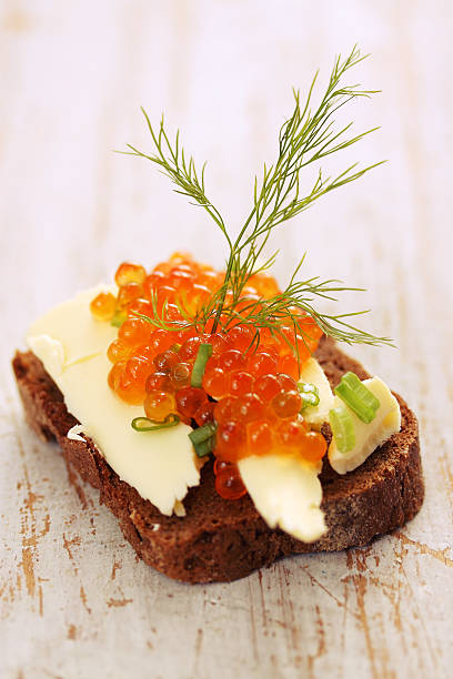 istock sandwich with butter, caviar 462032733