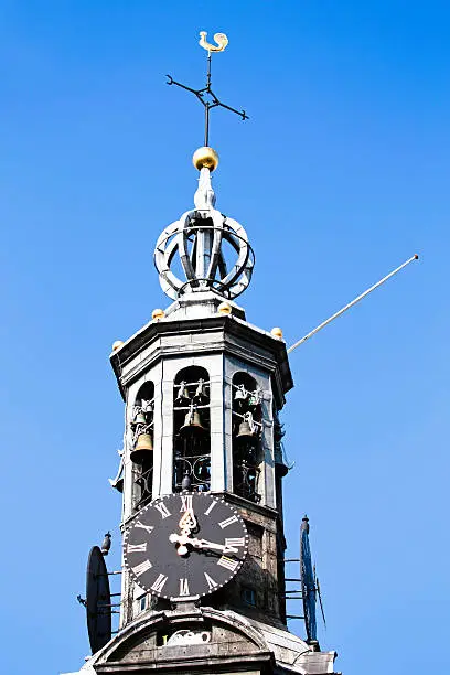 Close up from the Munt tower in Amsterdam the Netherlands