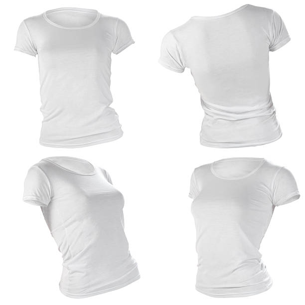 istock women's blank white t-shirt template 462041163
