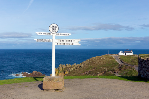 Lands End Cornwall England English tourist attraction