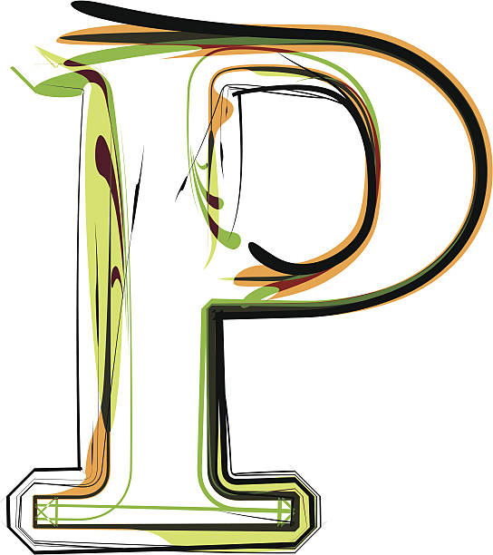 유기 유형.  알파벳 p - flower letter p alphabet alphabetical order stock illustrations