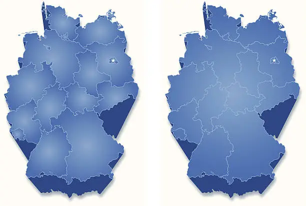 Vector illustration of Map of Germany