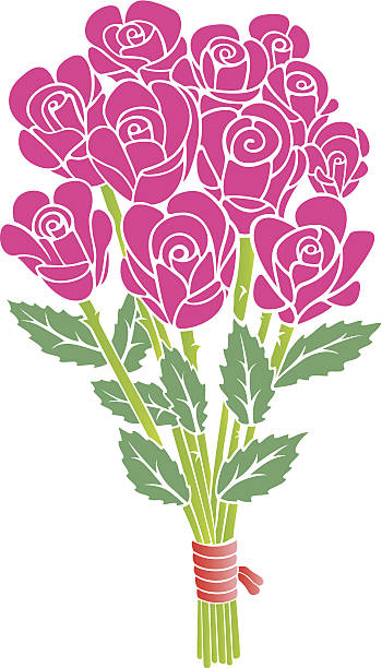 Pink Roses - ilustración de arte vectorial