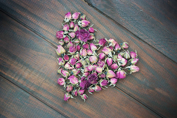 istock Heart made of dried rose buds 462060113