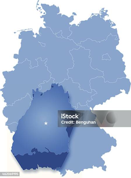 Map Of Germany Where Badenwurttemberg Is Pulled Out Stock Illustration - Download Image Now