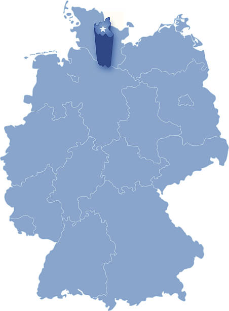 ilustraciones, imágenes clip art, dibujos animados e iconos de stock de mapa de alemania, hamburgo (freie und hansestadt hamburgo) - freistaat