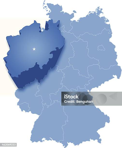 Map Of Germany Where North Rhinewestphalia Is Pulled Out Stock Illustration - Download Image Now