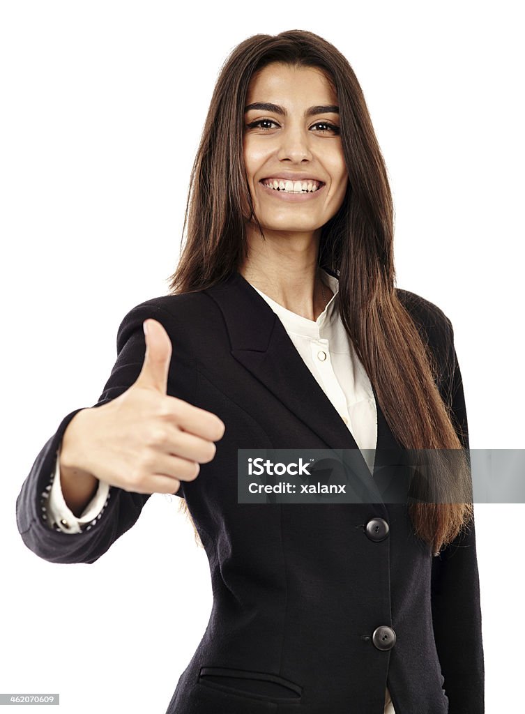 Arab Mulher de negócios com polegares para cima - Royalty-free Acordo Foto de stock