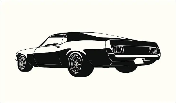 Vector illustration of muscle car