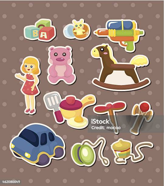 Toy Stickers Stock Illustration - Download Image Now - Fashion Doll, Child,  Kitchen - iStock