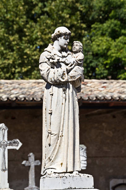 istock old cemetery with granite sculptures 462085915
