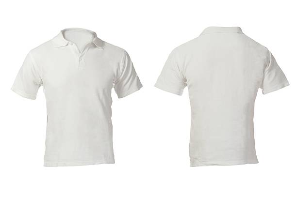 istock Men's White Polo Shirt Template 462087203