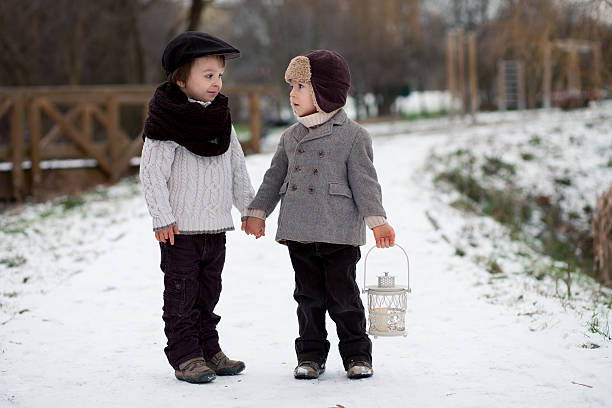 istock Brothers out in the snow 462088897