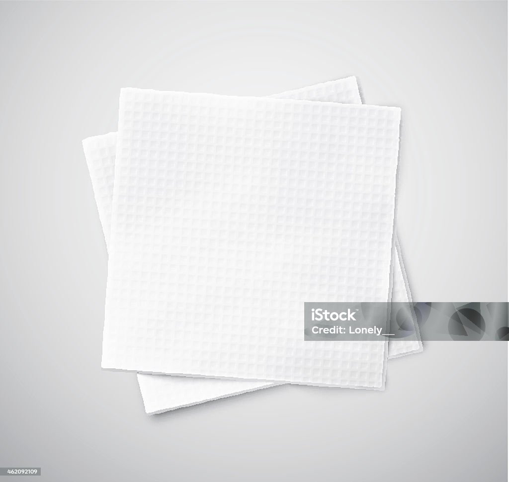 Two napkins Two white napkins. Illustration contains transparency and blending effects, eps 10 Napkin stock vector