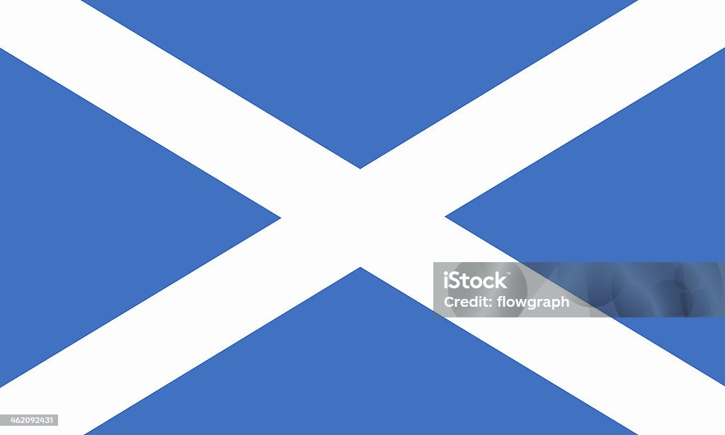 A close-up of a blue and white Scottish flag scottish flag Scottish Flag Stock Photo