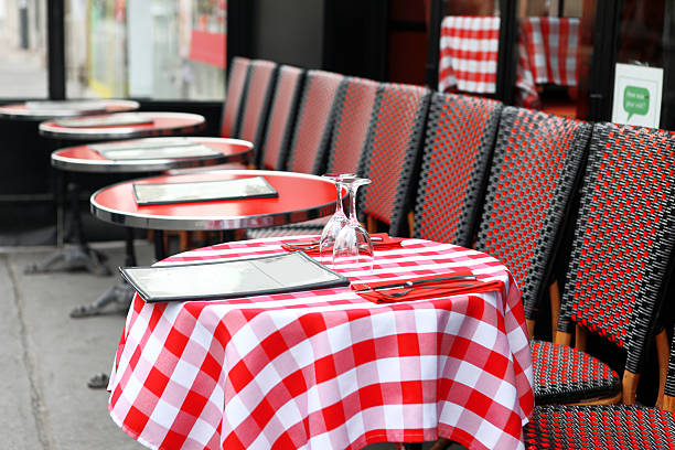 istock Street view of a coffee terrace 462096331