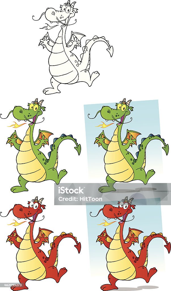 Collection Of Dragon - 1 Similar Illustrations: Animal stock vector