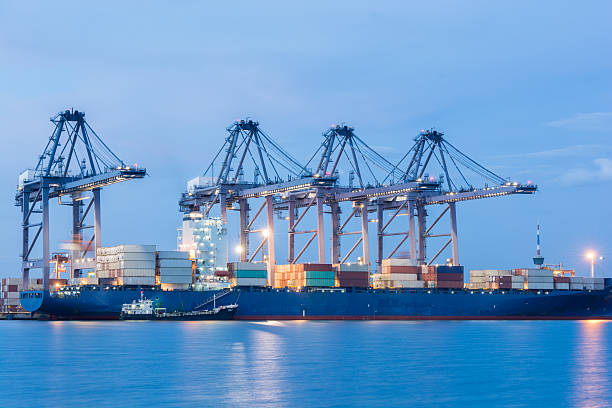 istock Industrial shipping port 462101433
