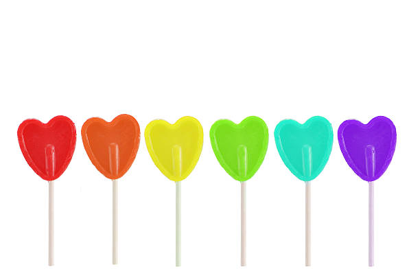 istock Heart Lollipops Isolated on white background 462102783