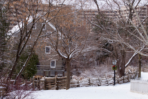 The picture of Black Creek Pineer Village at Christmas time