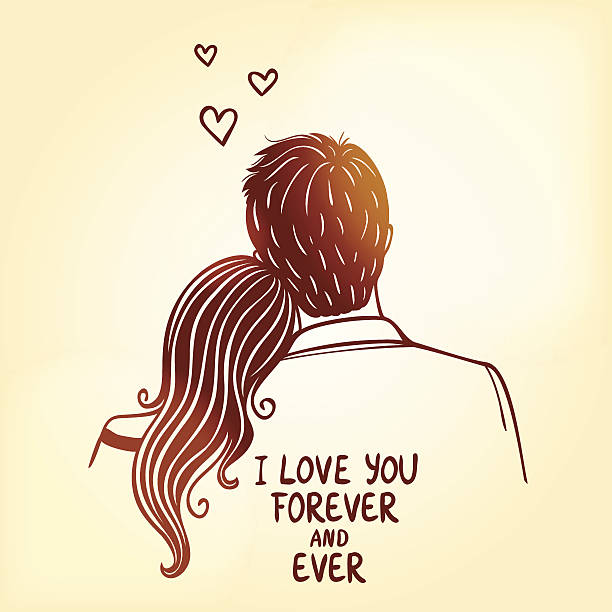 사랑하는 커플입니다 - heart shape valentines day love backgrounds stock illustrations
