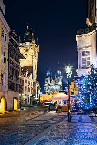 Prague. Image of Prague, capital city of Czech republic, during Christmas time. prague christmas market stock pictures, royalty-free photos & images