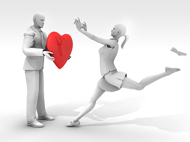 istock Loving Couple and Red Heart 462117635