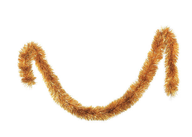 istock Close up of christmas golden tinsel. 462123009