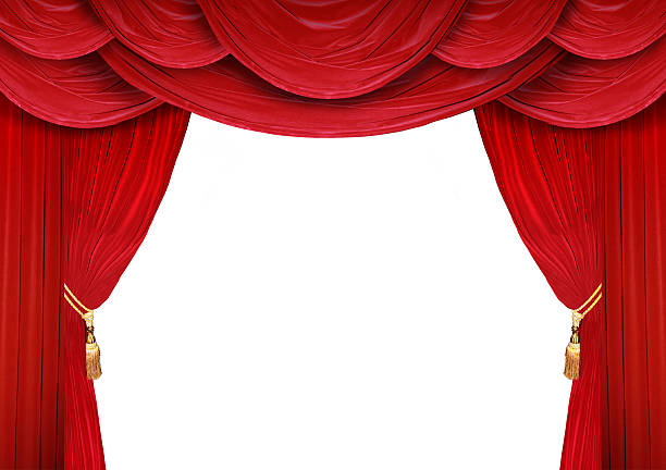 Open Theater Curtains stock photo
