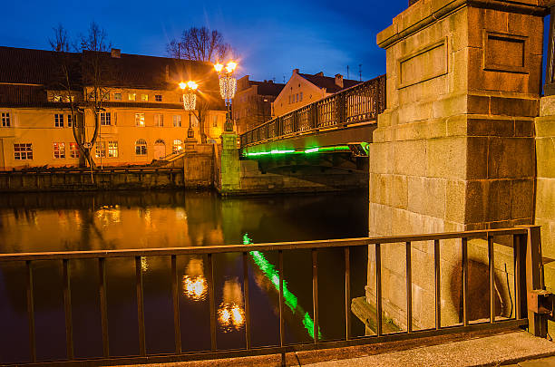 istock Old Town in Klaipeda (Lithuania) at night 462129063