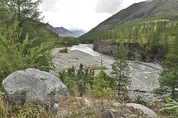 istock The river in mountains of Yakutia. 462129345