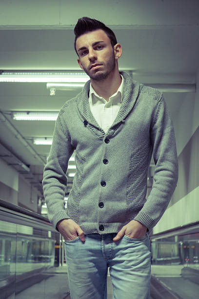 Portrait of a handsome young man with beard