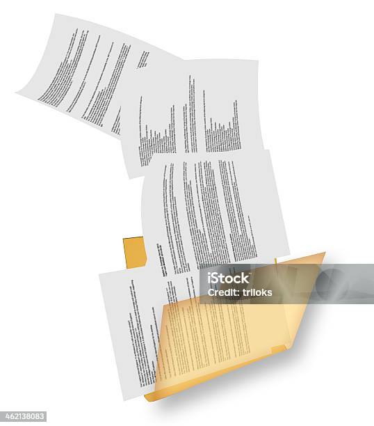 File And Folder Stock Photo - Download Image Now - Flying, File Folder, Newspaper