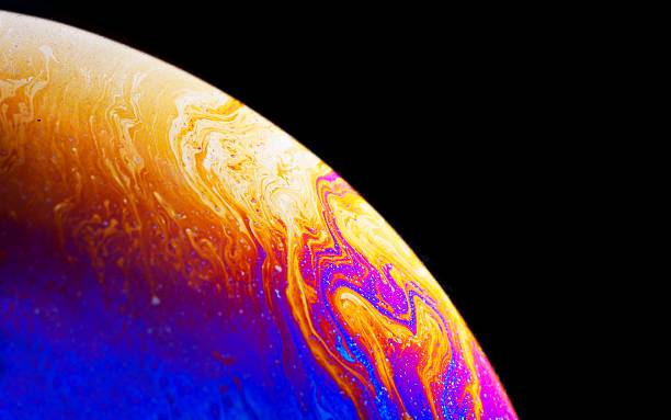 istock Abstract planet colorful background close up 462138441