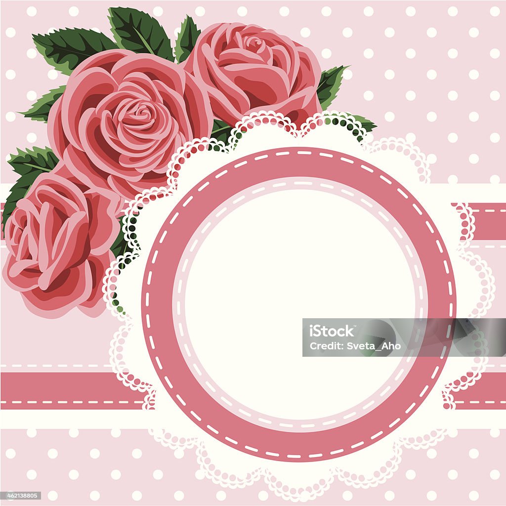 lace and roses Invitation, greeting card with lace and roses Backgrounds stock vector