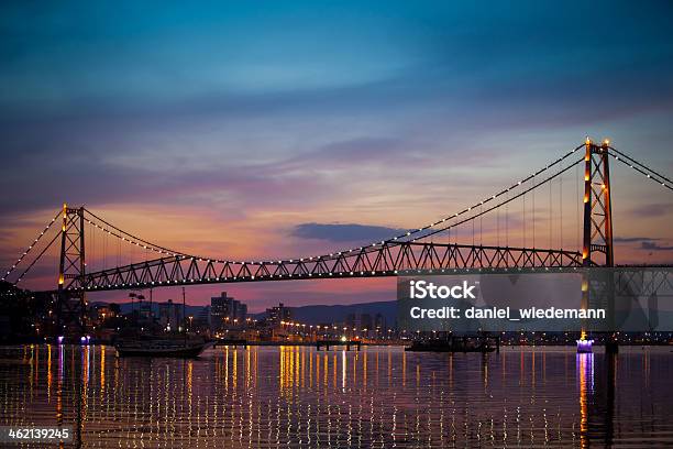 Bridge At Sunset Stock Photo - Download Image Now - Florianópolis, Bridge - Built Structure, Santa Catarina - Brazil