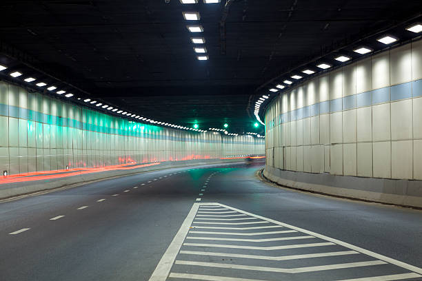 istock Abstract car in the tunnel trajectory 462139825