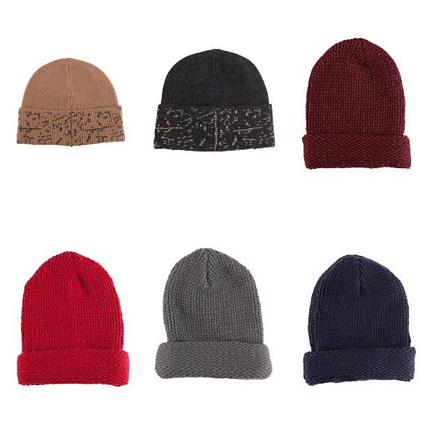 istock Set of knitted wool hats 462147277