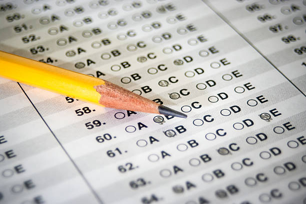 Standardized Test with Pencil stock photo