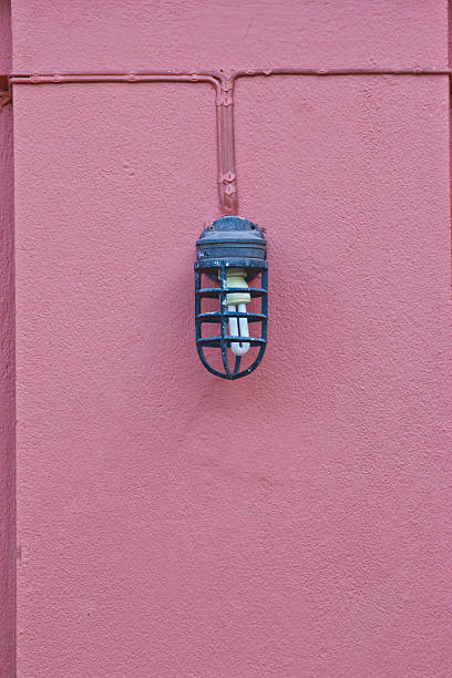 istock Beautiful vintage lamp on the wall 462153387